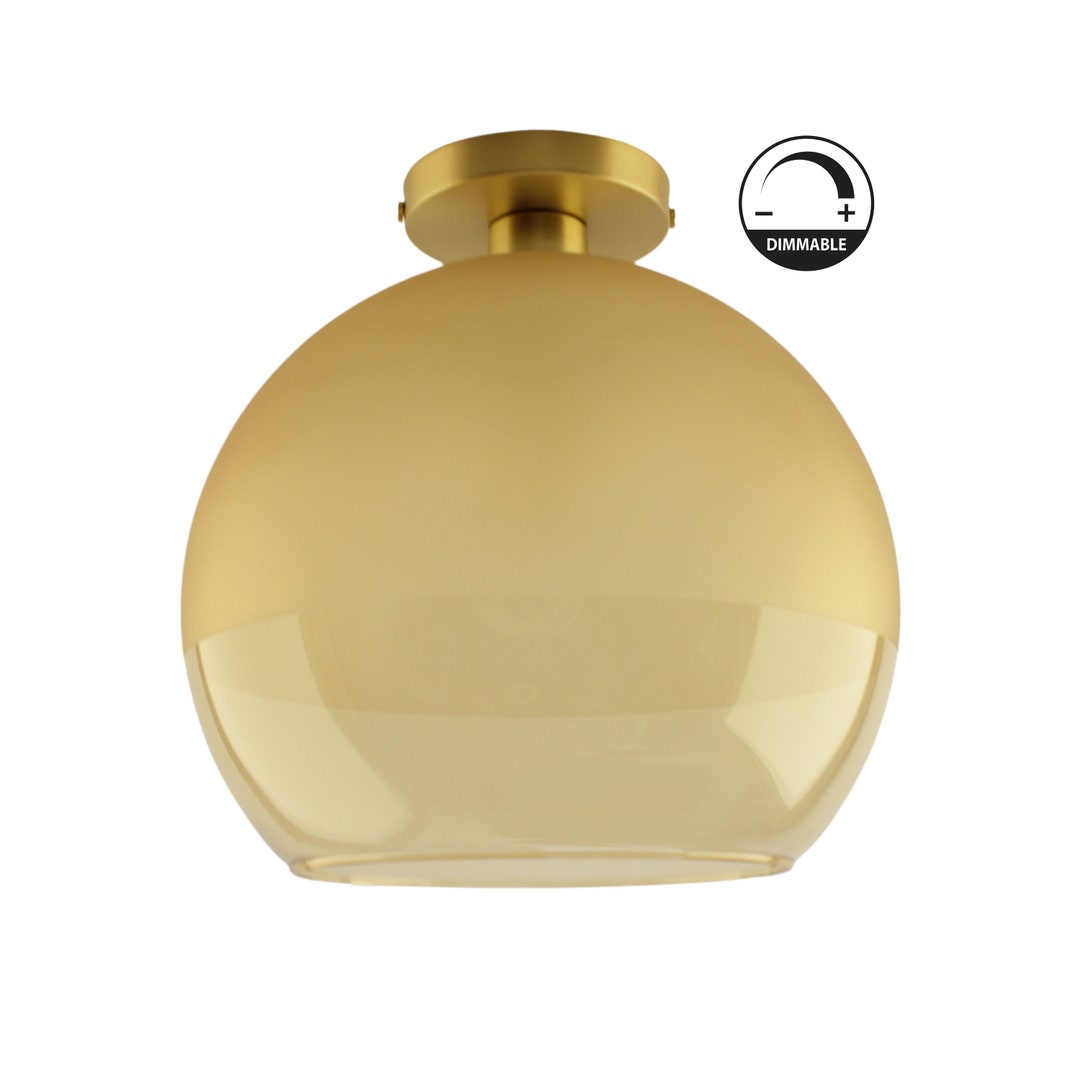 12 Inch Gold Globe Ceiling Light Fixture Globe Light Fixture Brass