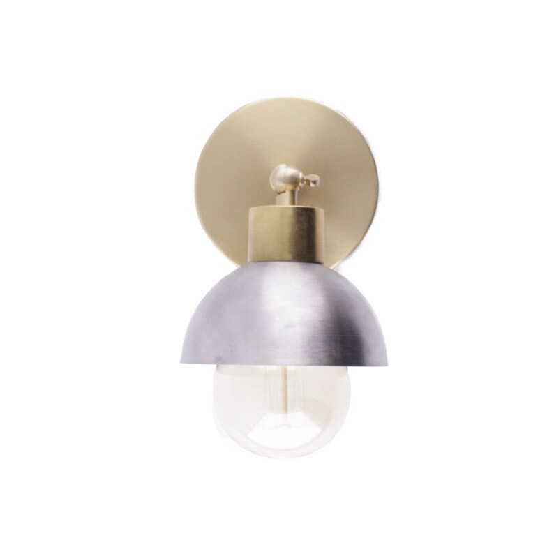 Mixed Metal Articulating Wall Sconce Modern Lighting Fixture Etsy