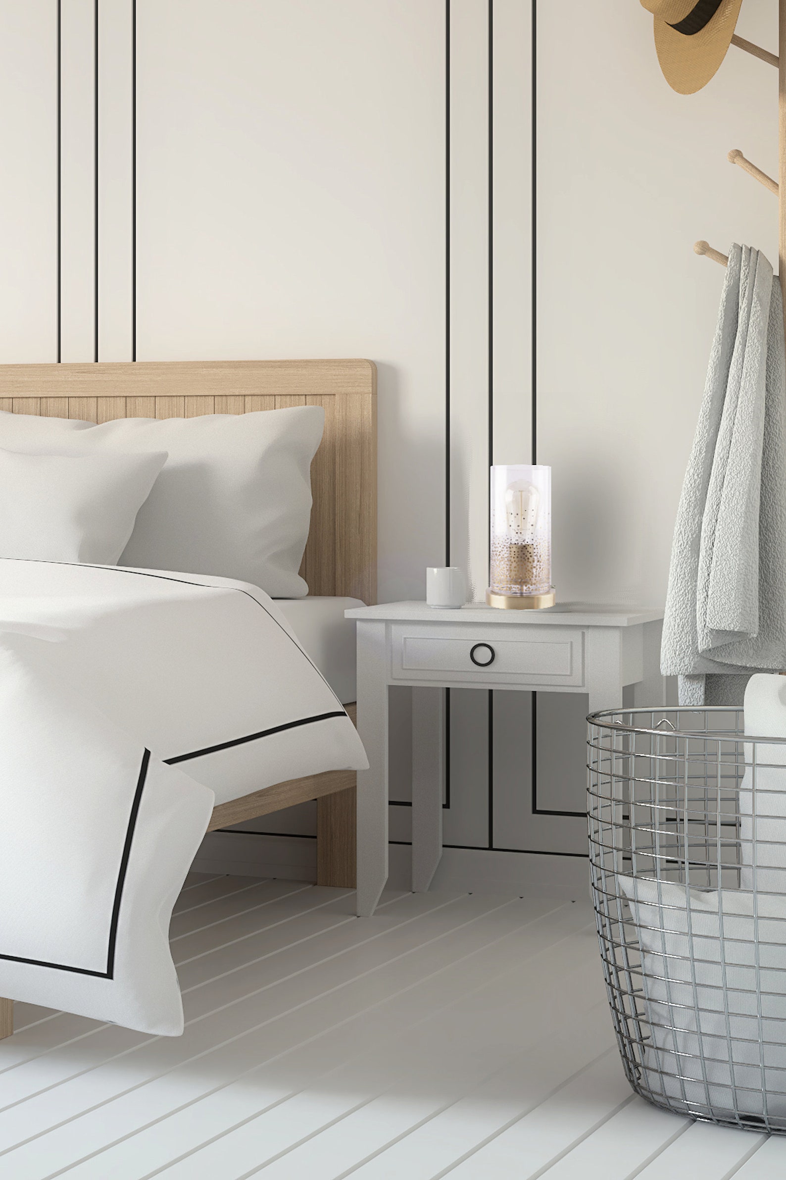 Gold Side Table Lamp Modern Lighting Touch Lamp Bedside Etsy