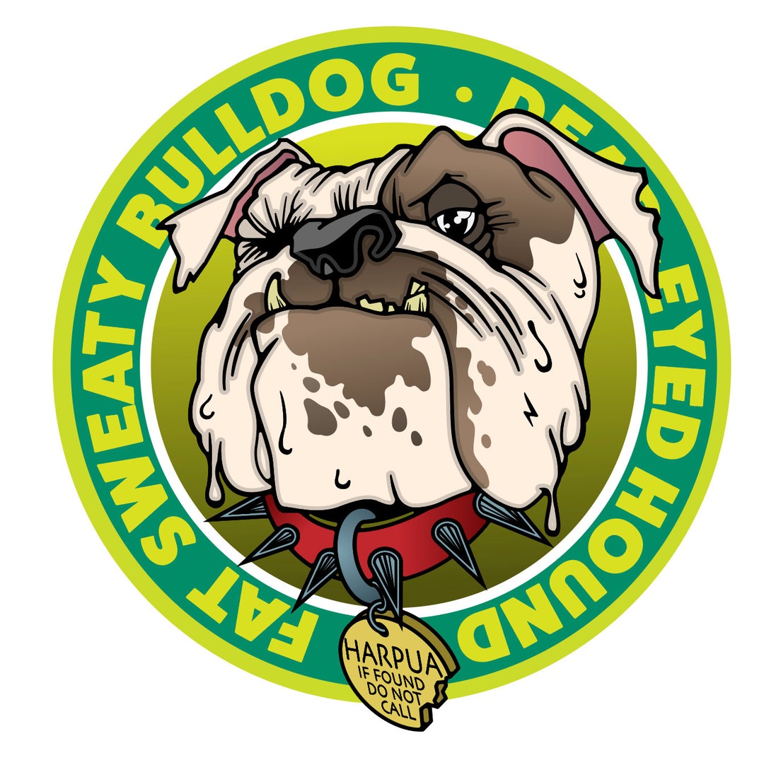 Fat Sweaty Bulldog Sticker - Etsy
