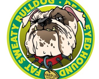 Fat Sweaty Bulldog Sticker