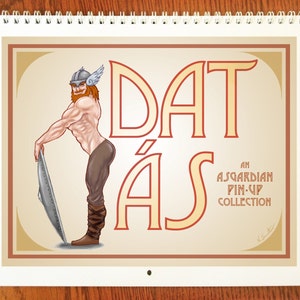 Dat Ás Pin-Up Calendar - 8.5"x11" - 12 Month Wall Calendar - Guide to the gods of Norse Mythology - The Calendar You Didn't Know You Needed