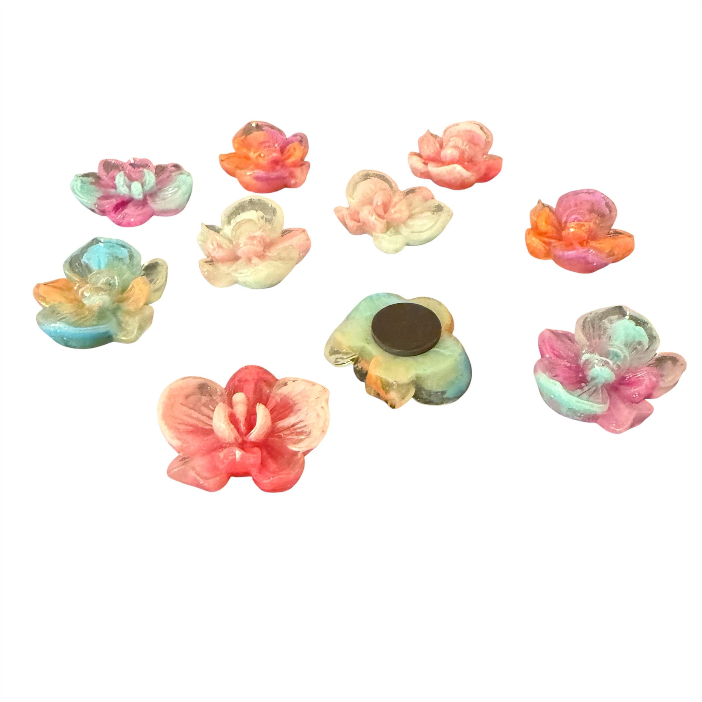 Resin Orchid Flower Decorative Magnets - Etsy