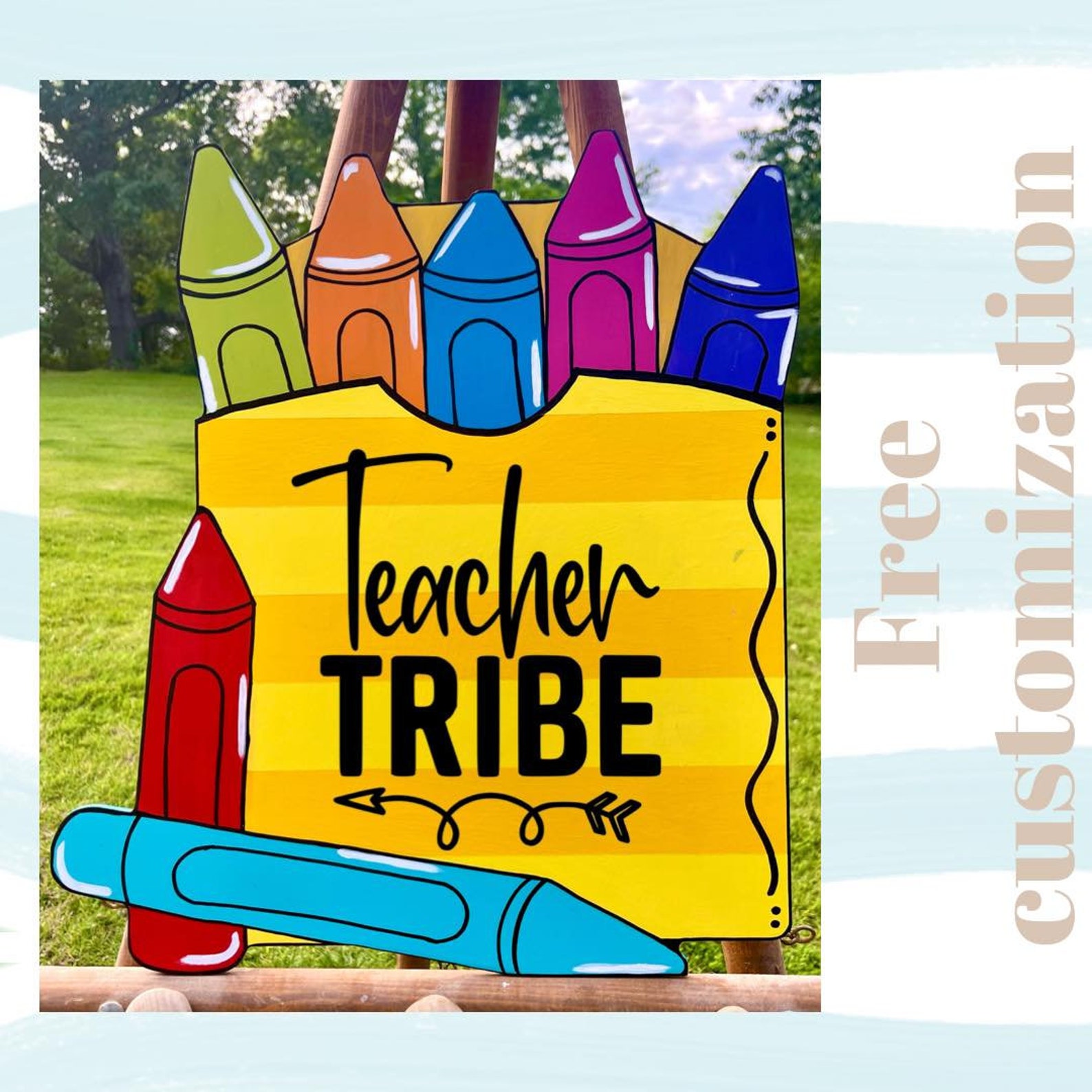 Teacher Crayon Box Door Hanger/door Sign/door Etsy