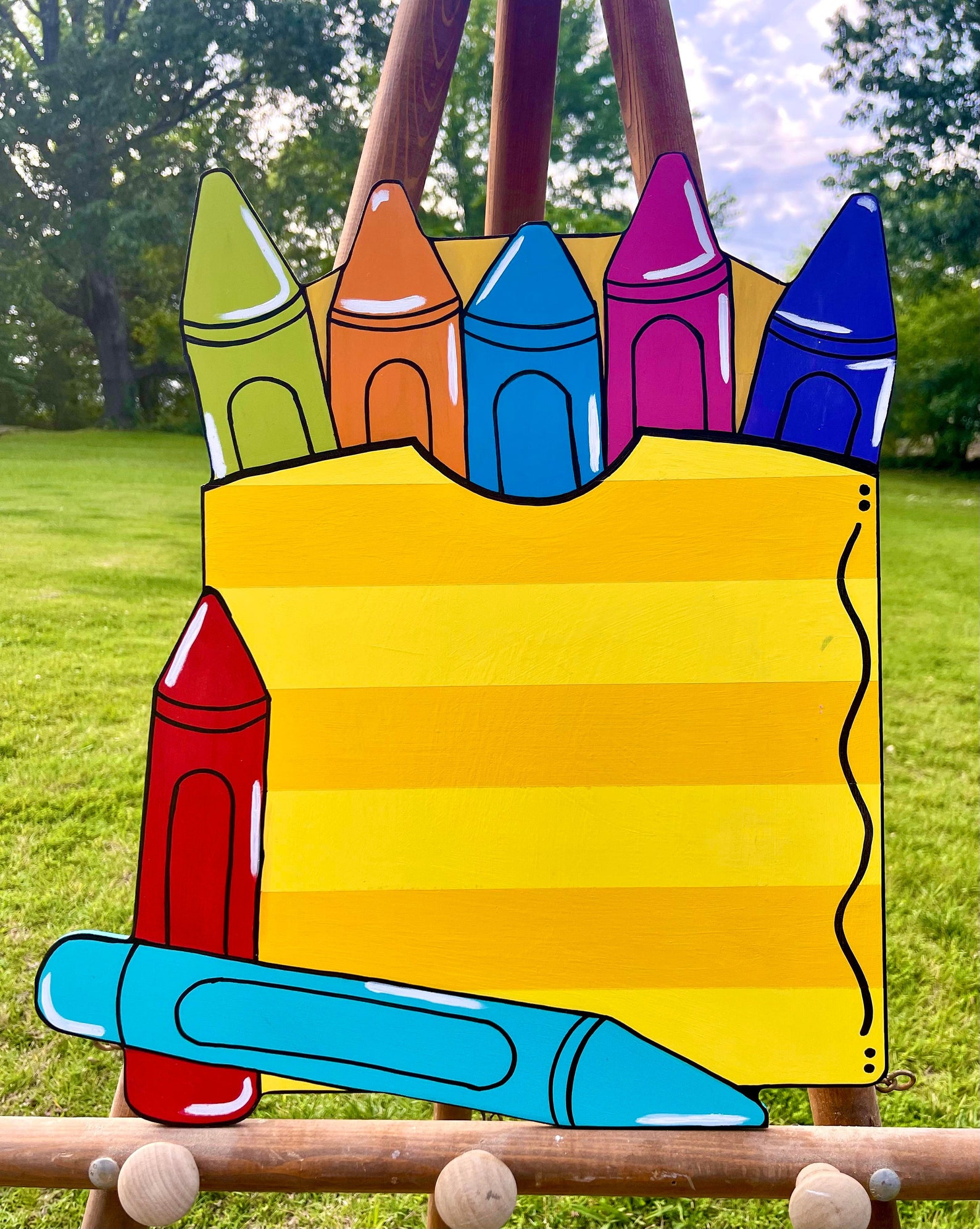 Teacher Crayon Box Door Hanger/door Sign/door Etsy