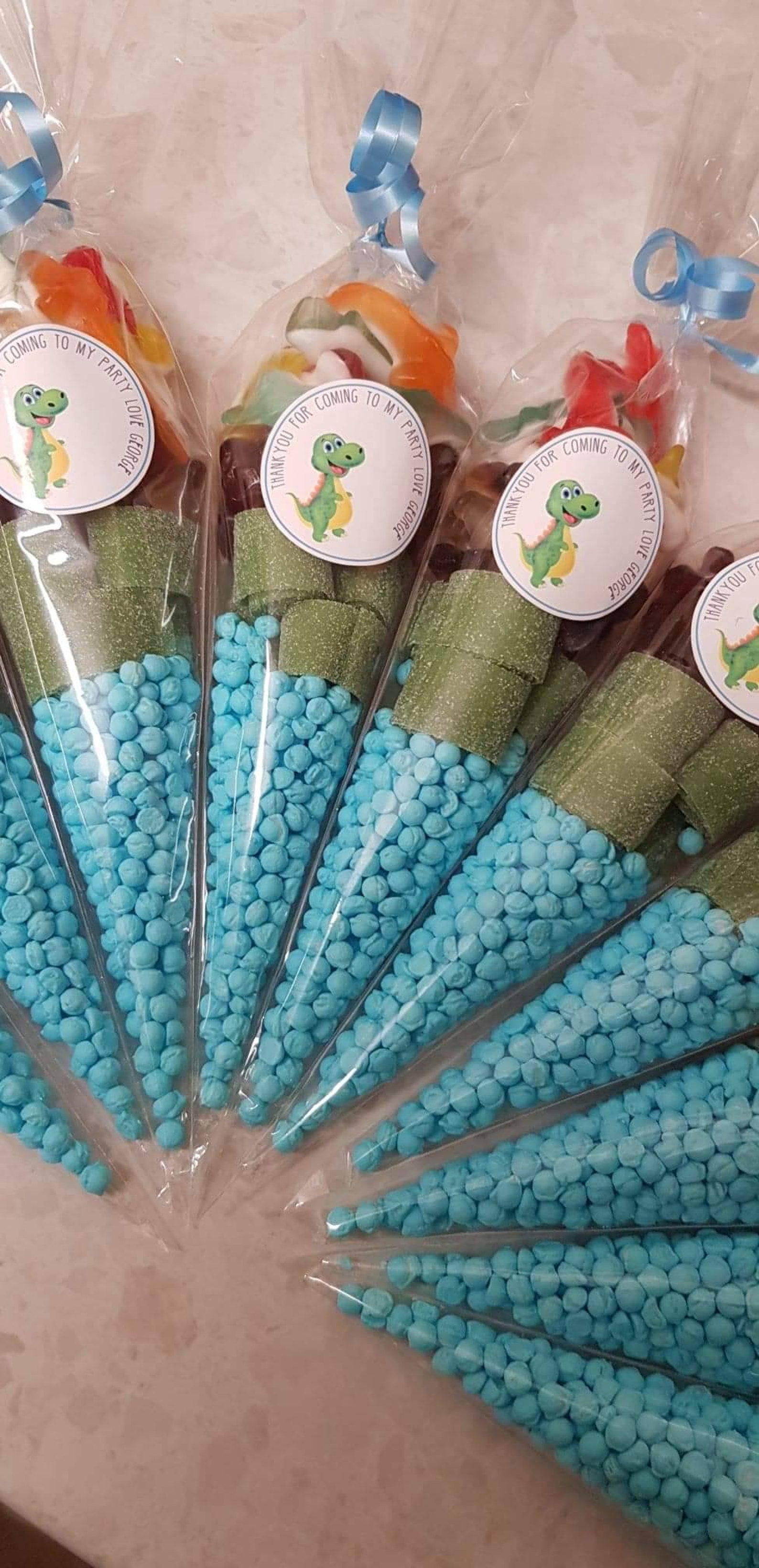 Party sweet cone stickers labels unicorns dinosaurs Etsy