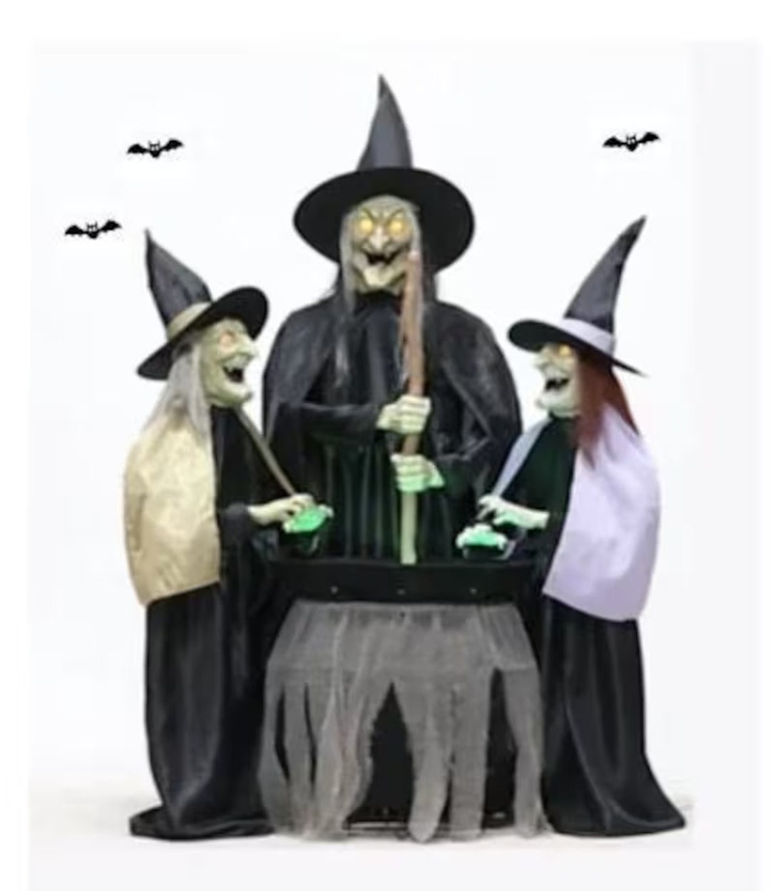 NEW Halloween Animated Lifesize Stitch Witch Sisters Cauldron Etsy