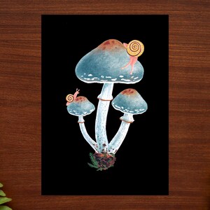 Schimmels met slakkenkaart illustratie art print // A5 - 5,8" x 8,3"