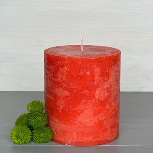 Candy Apple Red Candle 4&quot;x4.5&quot;