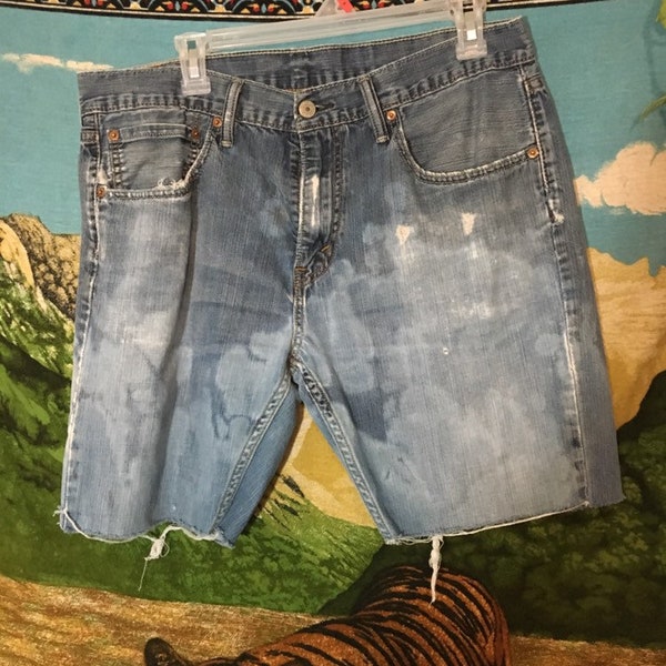 Bleached Denim Levi’s Cutoffs Size 34