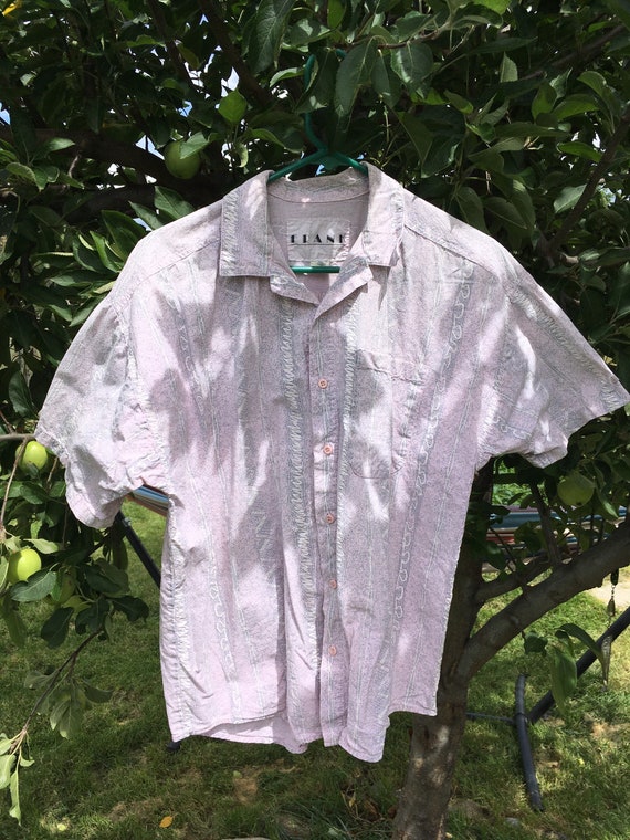 Vintage 80s Frank Pink Vacation Shirt Size Small