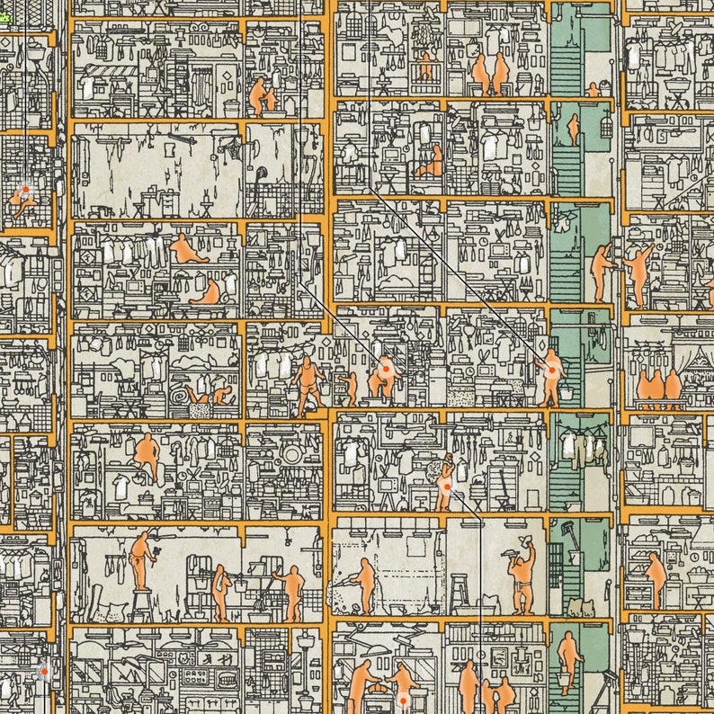 Kowloon Panorama Walled City Cross Section ColorVersion: Classic image 6