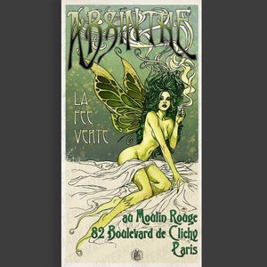 La Fee Verte Moulin Rouge Fairy Art Print