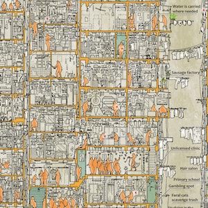 Kowloon Panorama Walled City Cross Section ColorVersion: Classic image 4