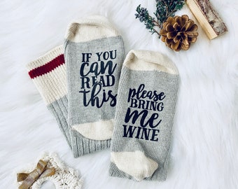 Chaussettes de vin, Amateurs de vin, Cadeau de Noël, Chaussettes pour Noël, Chaussettes, Boire du vin, Vin, Maman, Fête des mères, Noël, Père Noël secret
