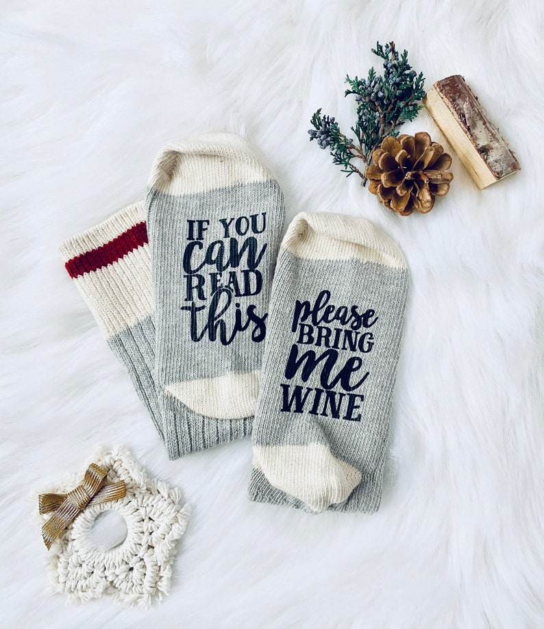 Wine Socks Wine Lovers Christmas Gift Socks for Christmas Etsy