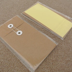 kraft evenlope with sticker for midori traveller's notebook regular size image 3