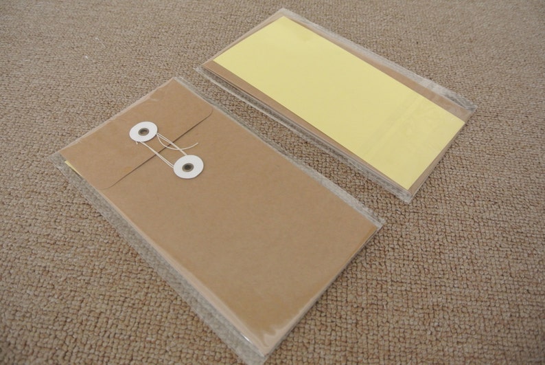 kraft evenlope with sticker for midori traveller's notebook regular size image 3