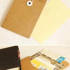 kraft evenlope with sticker for midori traveller's notebook regular size image 4