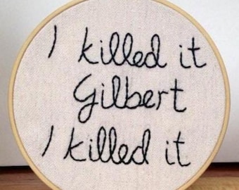 Arte de aro de Leonardo DeCaprio, decoración de pared en lienzo, recuerdos de películas, arte bordado - Gilbert Grape