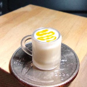 1:12 Scale Realistic Miniature Caramel Latte For Dollhouse
