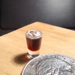 1:12 Scale Miniature Chocolate Liqueur Shot For Dollhouse