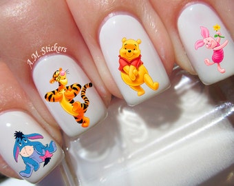 41 Winnie the Pooh Nail Decals - A1271