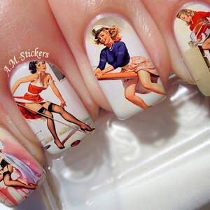 22 Women Nail Decals - L1057