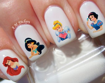 80 Disney Princess Nail Decals - A1226