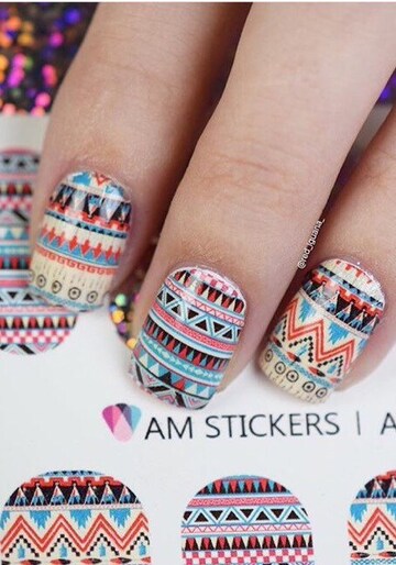 Aztec Print Nail Decals - L1101