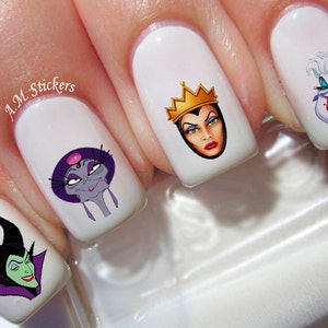 51 Disney Female Villains Nail Decals - A1228