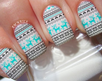 Christmas Sweater Nail Decals - L1363