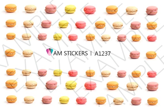 58 Macaron Nail Decals - A1037 - Etsy