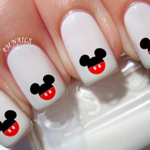 52 Mickey Mouse Pant Ears Nail Decals - A1214