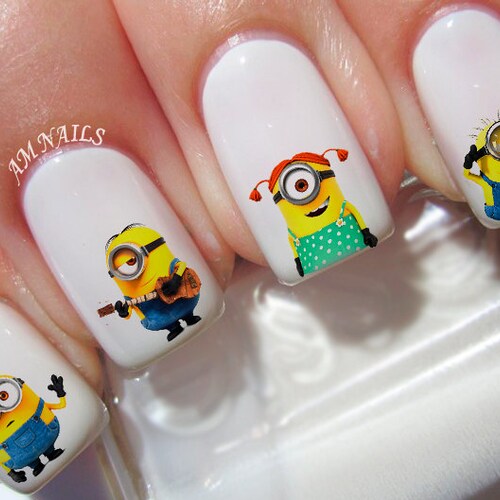 42 Minions Nail Decals A19 Etsy