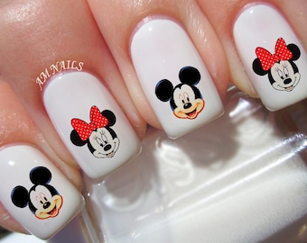 46 Mickey And Minnie Mouse Nail Decals - A1217