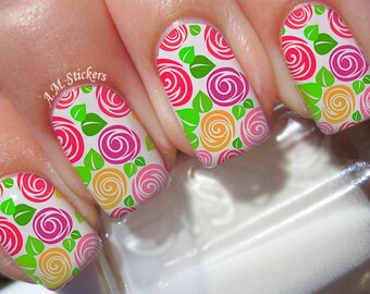 Cute Flower Nail Decals - L1078