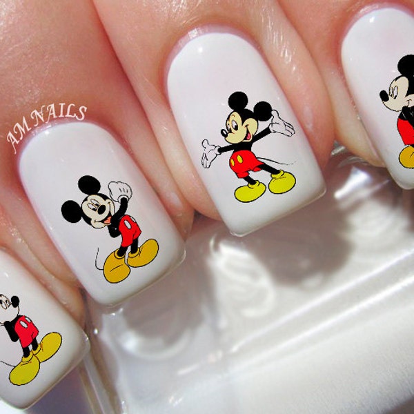 Nail Art Mickey Mouse Etsy