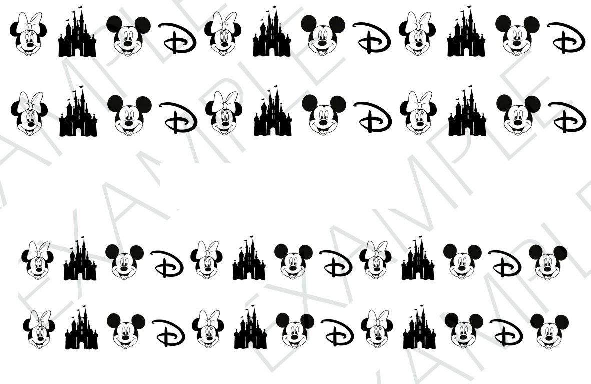 Disney Nail Decals Set of 50 A1211 Etsy
