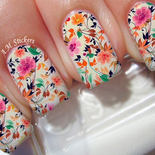 High Qality Flowers Nail Decals - L1076