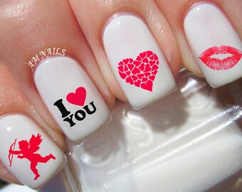 54 Valentine's Day Nail Decals - A1370