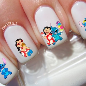 Lilo & Stitch Disney Nail Art Wraps Water Transfers Decals Y827 Salon  Quality 