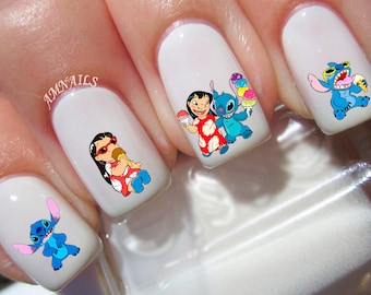 64 Lilo and Stitch Nail Decals - A1218