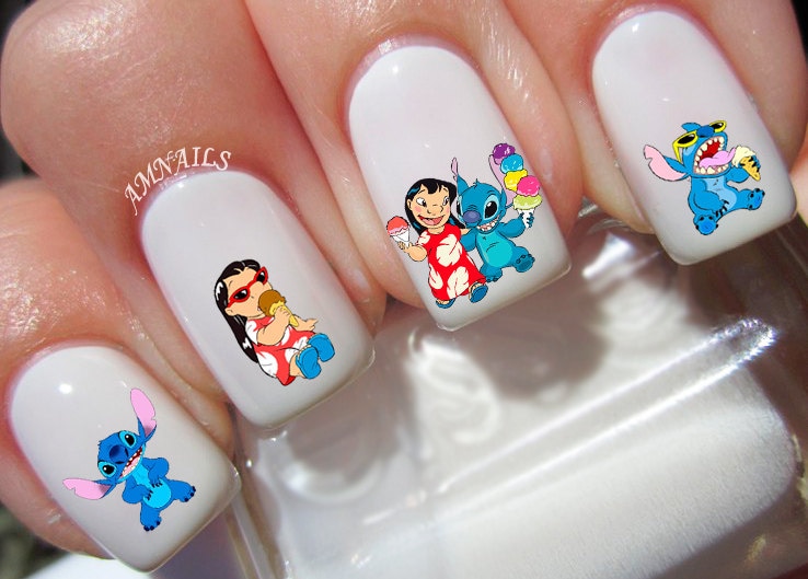 64 calcomanías de uñas Lilo y Stitch A1218 - Etsy España