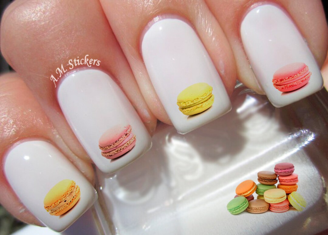 58 Macaron Nail Decals - A1037 - Etsy