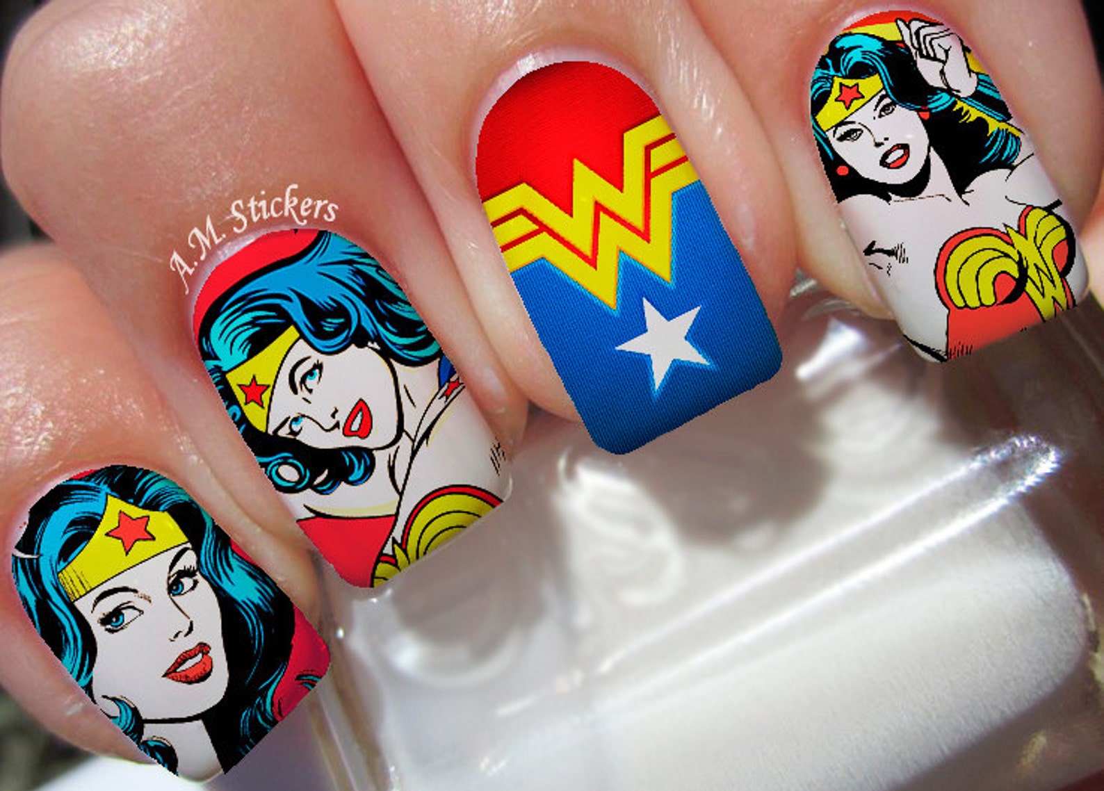 Wonder Woman Nail Decals image 0.