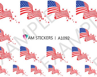 独立記念日、アメリカ国旗、7 月 4 日の祝日ネイル デカール - A1092