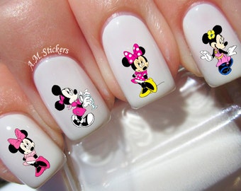 48 Minnie Mouse Nail Decals - A1235