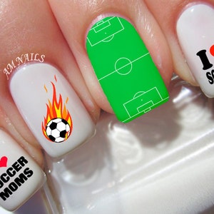 46 Soccer Nail Decals - A1267