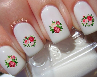 Rose Nail Decals - A1004